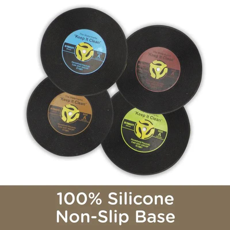GAMAGO Silicone Coasters 4pk - Vinyl Record