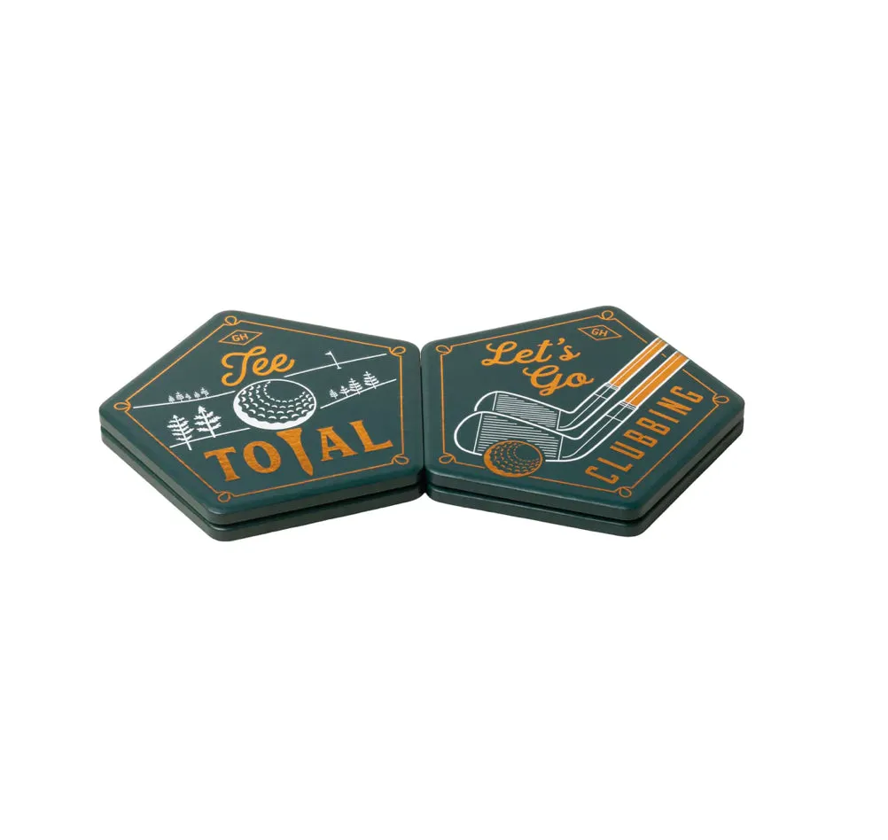 Gentlemens Hardware Tee Total Golf Coasters (Set Of 4)
