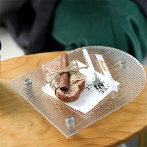 Ghost Ridged Acrylic Irregular Shape Tray