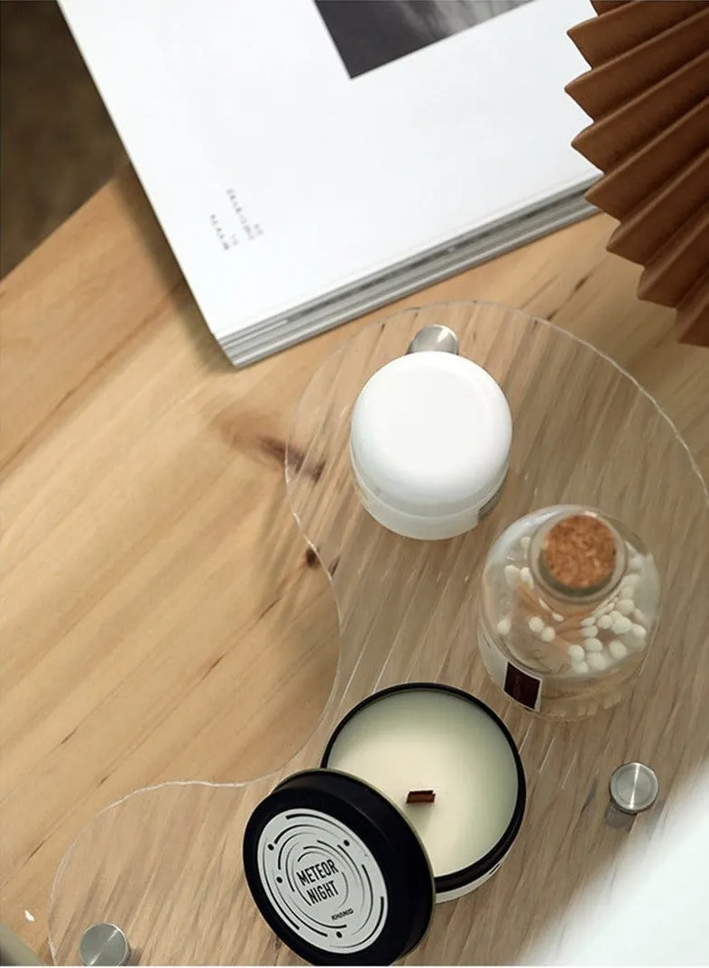 Ghost Ridged Acrylic Irregular Shape Tray