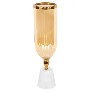 Glass Vase With Marble Base
