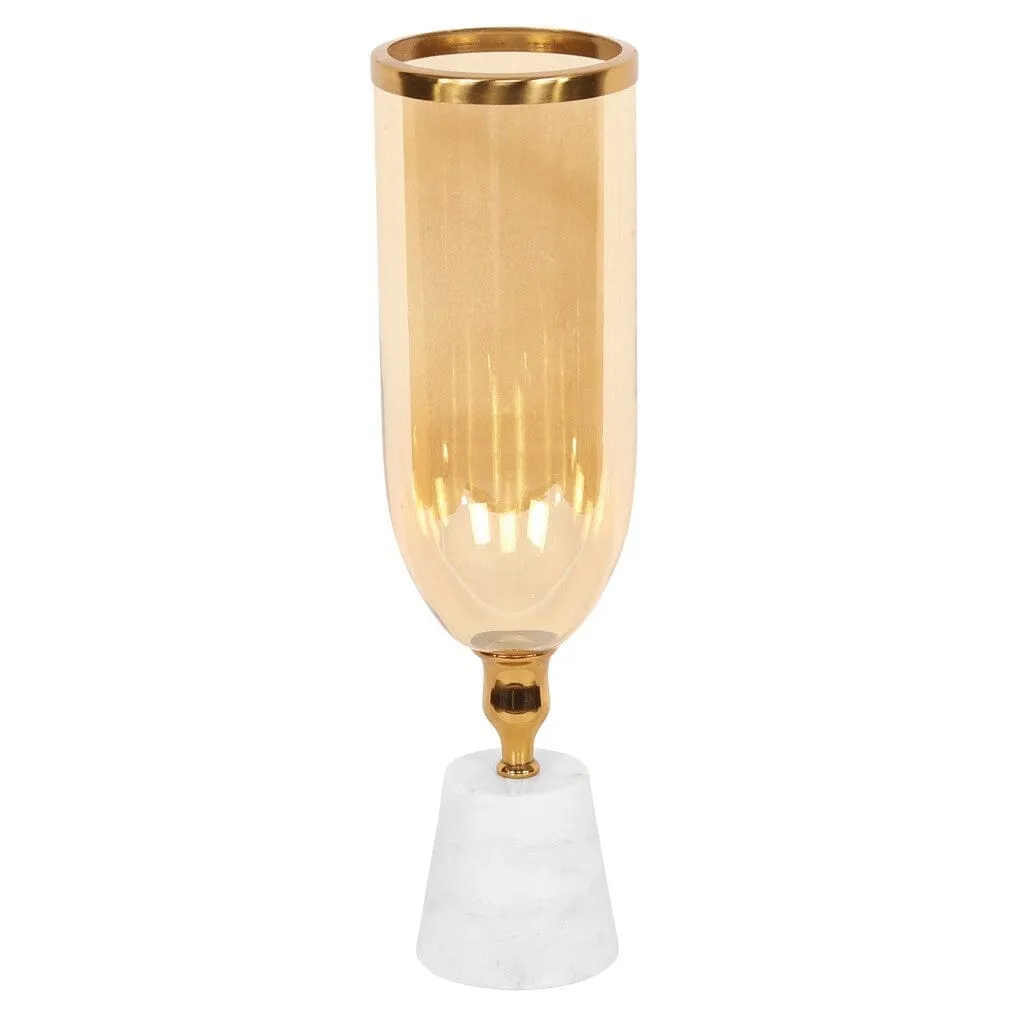 Glass Vase With Marble Base