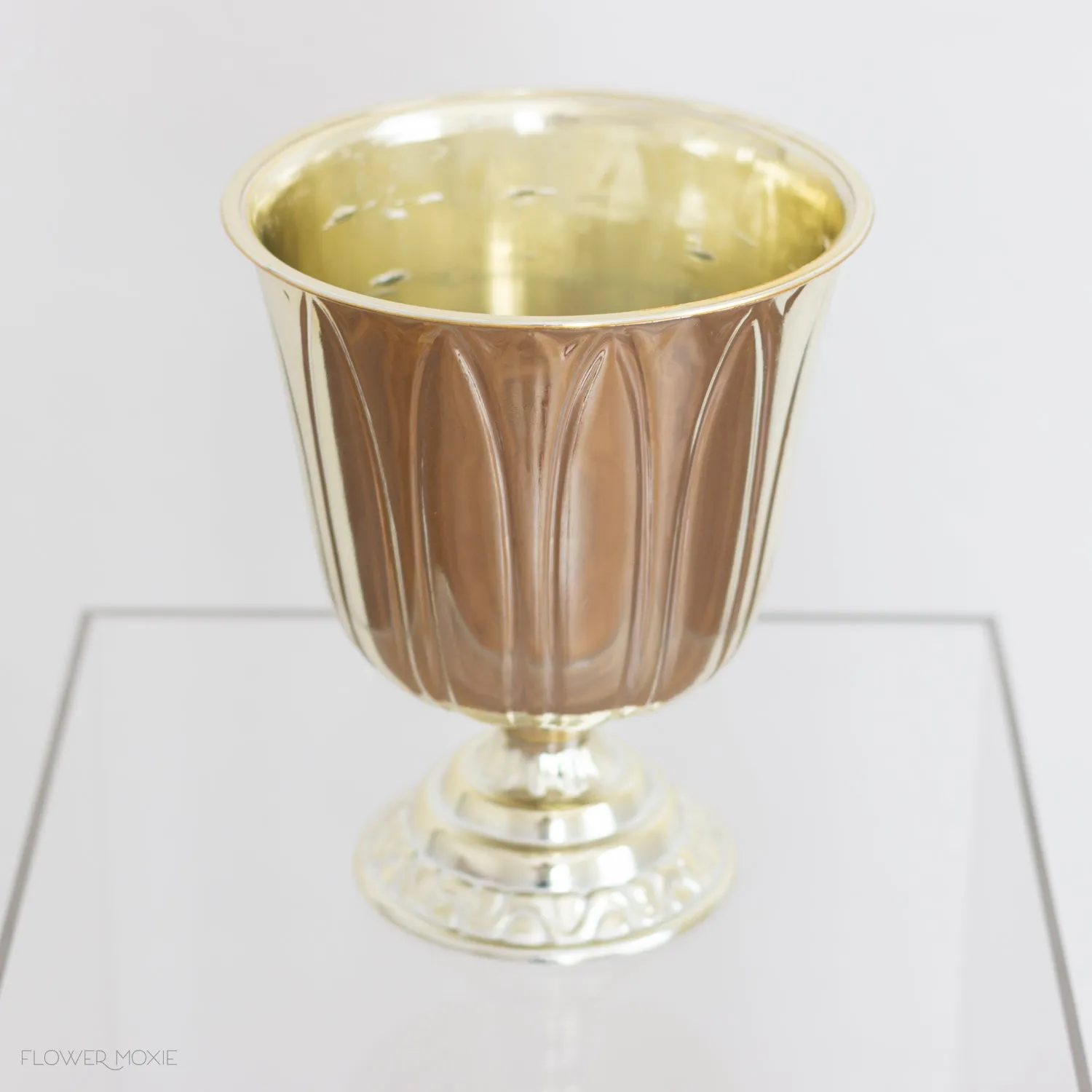 Gold Plastic Decorative Urn