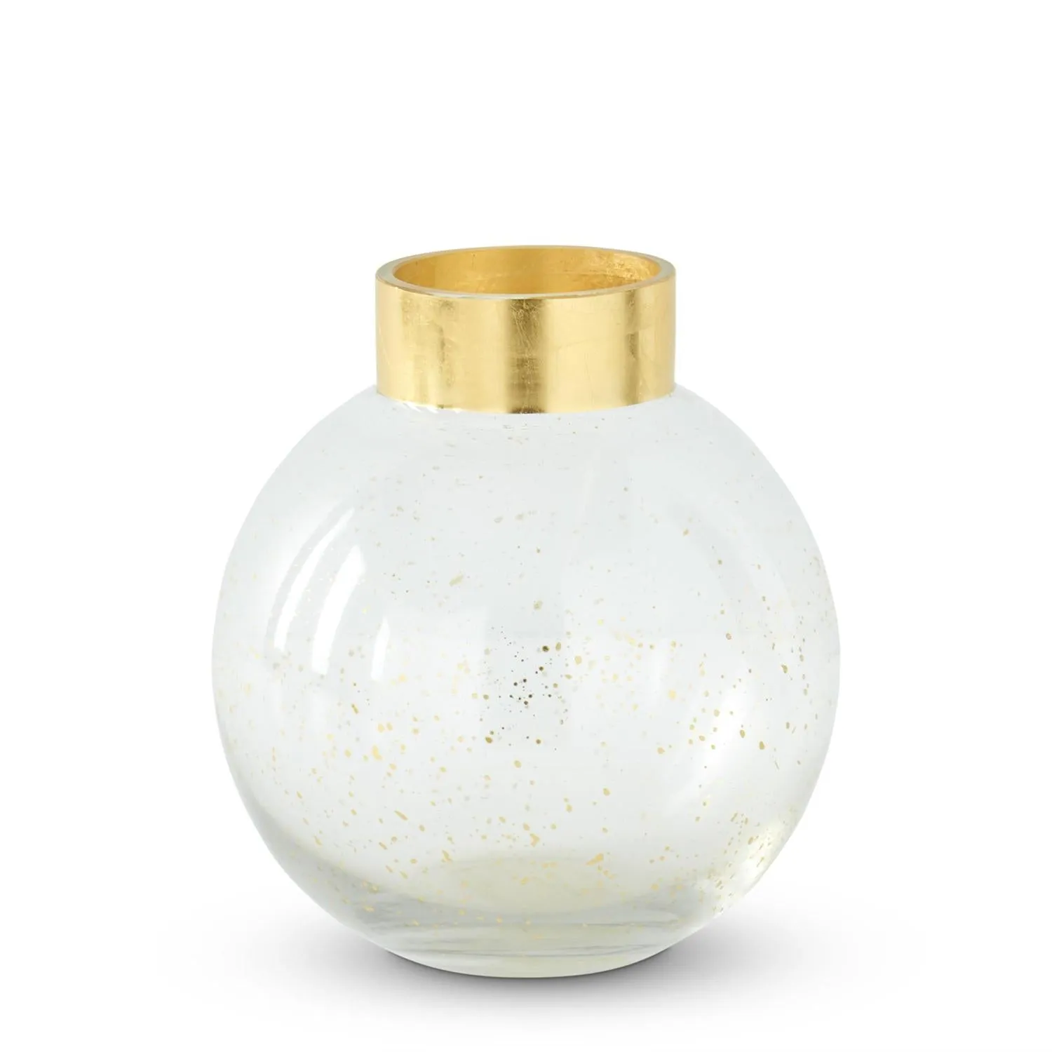 Gold Rim Round Vases