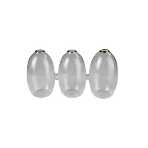 Gold Rimmed Vase Trio