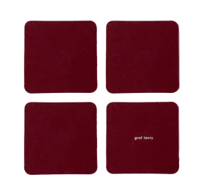 Graf Lantz Bierfilzl Square Felt Coaster – Burgundy – 4pk