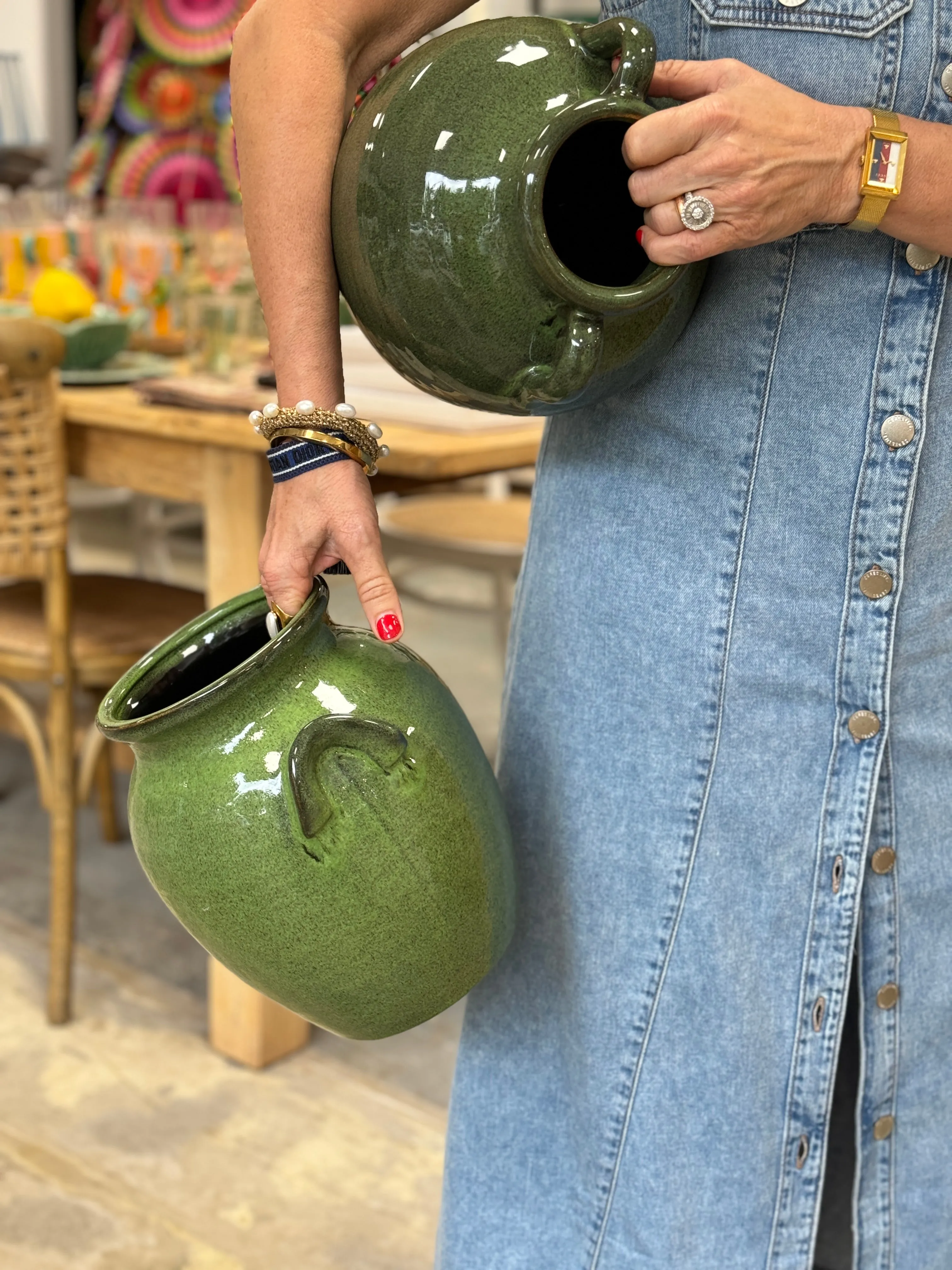 Green Ceramic Vat