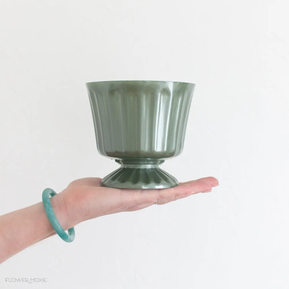 Green Footed Jardinere Vase