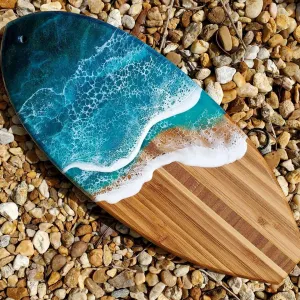 Green Mini Surfboard Serving Board