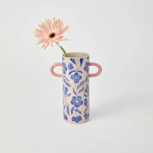 Griffe Blue Floral Bud Vase