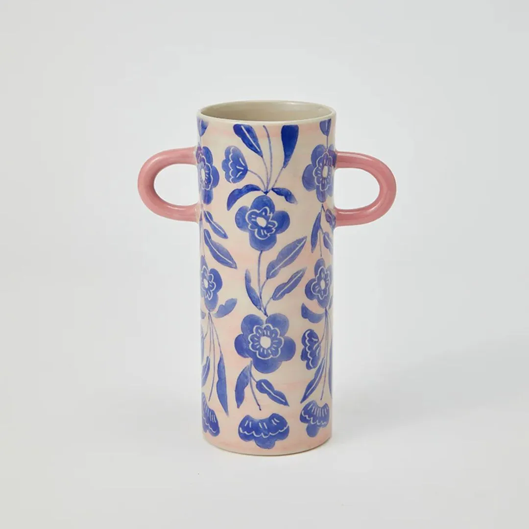Griffe Blue Floral Bud Vase