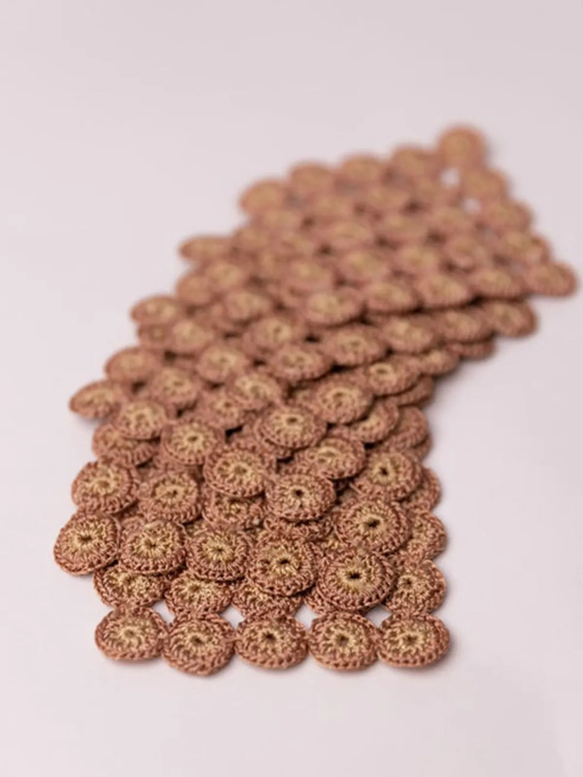Handmade Crochet Ziba Square Coasters Rust Beige