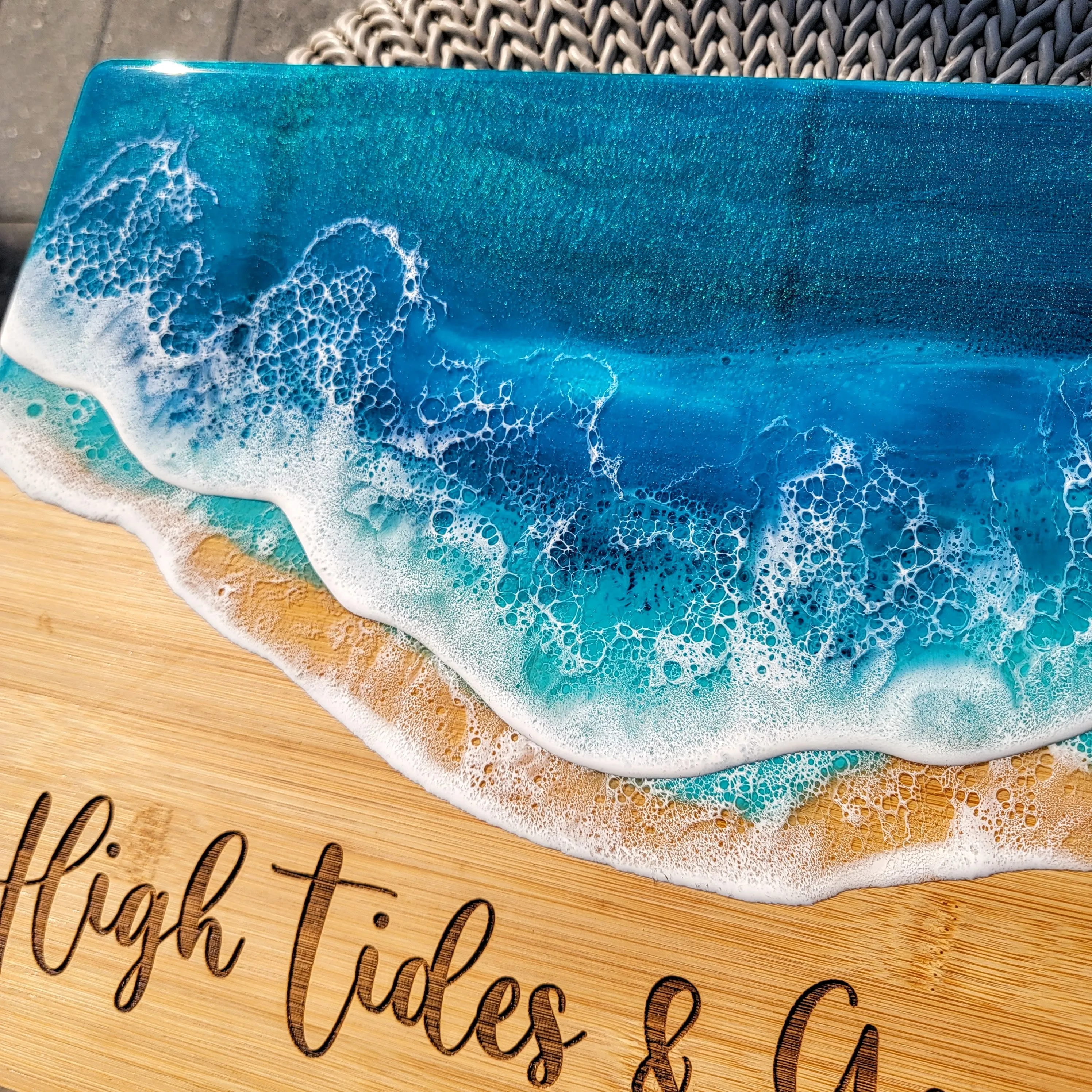 High Tides & Good Vibes Serving Board