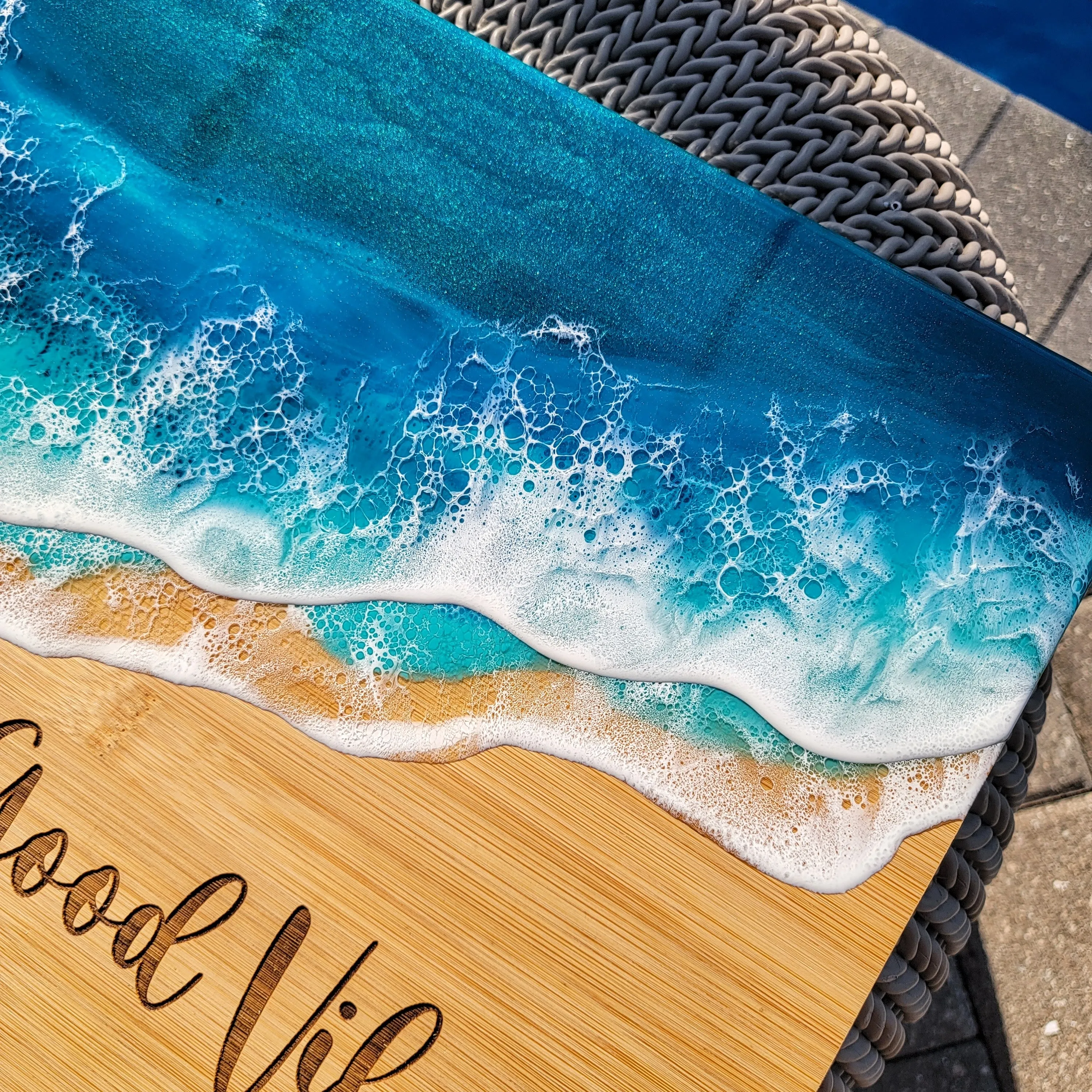 High Tides & Good Vibes Serving Board