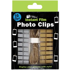 Instant Film Photo Clips, Gold/Silver