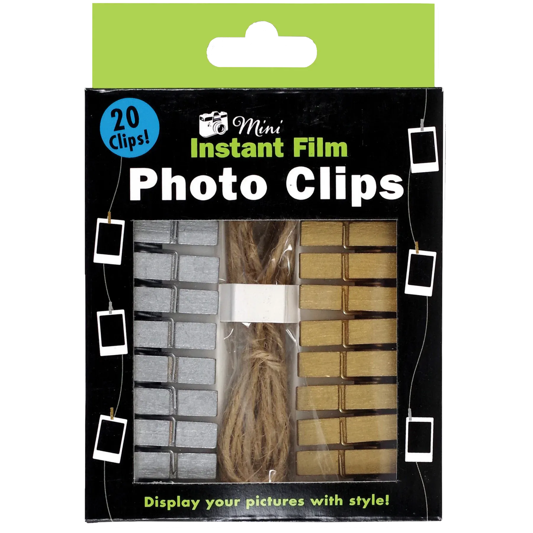 Instant Film Photo Clips, Gold/Silver