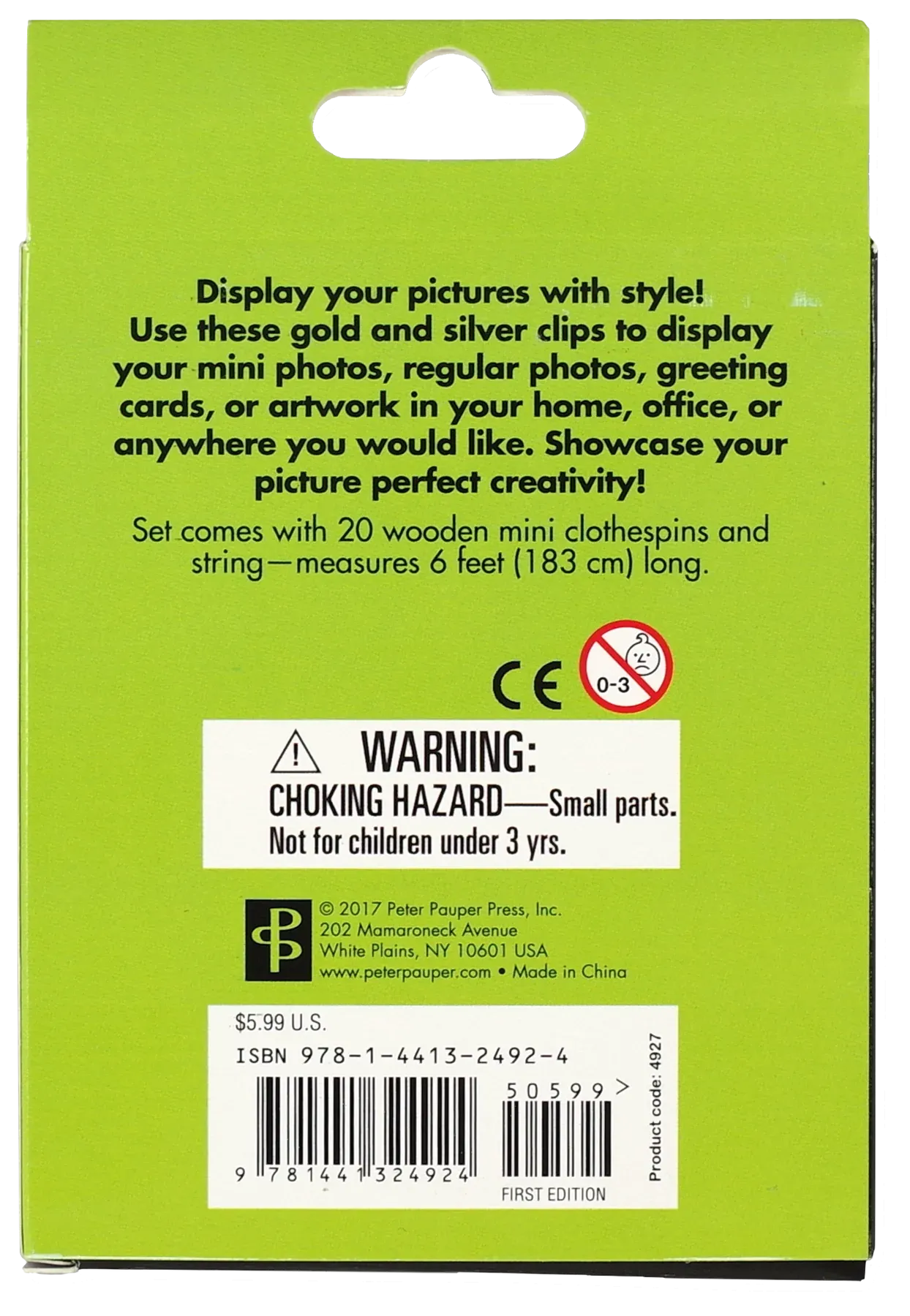 Instant Film Photo Clips, Gold/Silver