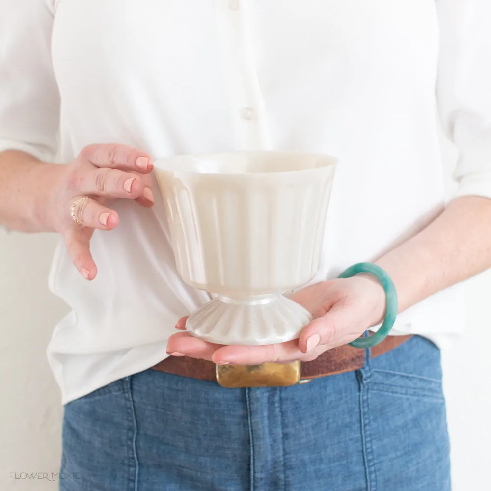 Ivory Footed Jardinere Vase