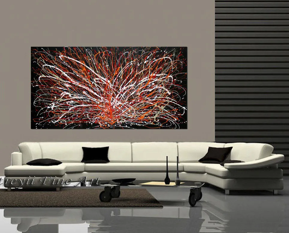 Jackson Pollock Style Oil Painting For Luxury homes - Abstract Art 109