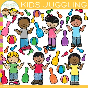 Juggling Kids Clip Art