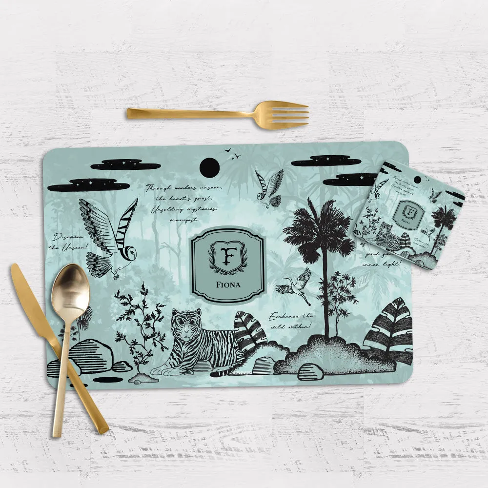 Jungle's Sonnet Tableware Set (4 Placemats & 4 Casters)