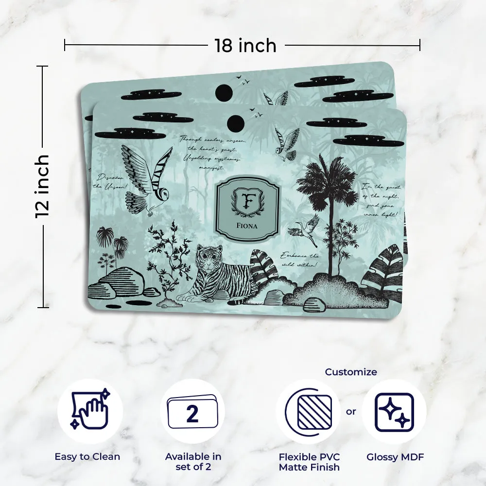 Jungle's Sonnet Tableware Set (4 Placemats & 4 Casters)