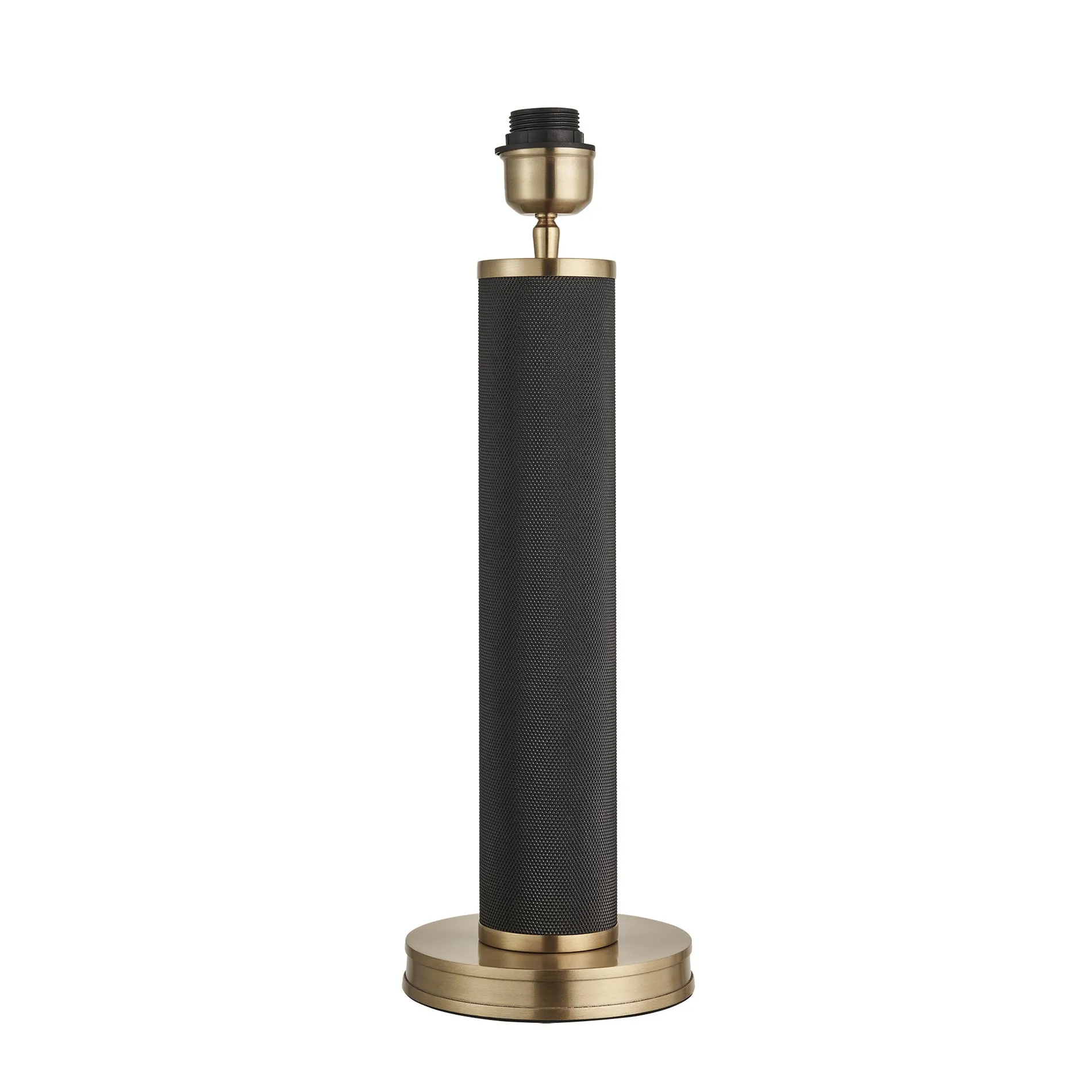 Knurled Pillar Table Lamp - Black