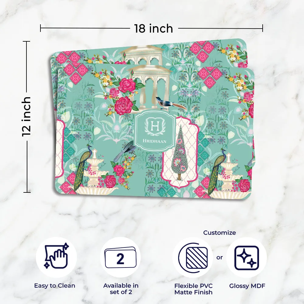 Koyal's Dream Tableware Set (4 Placemats & 4 Casters)