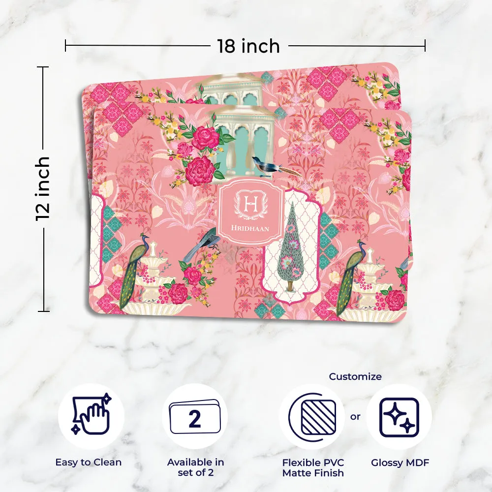 Koyal's Dream Tableware Set (4 Placemats & 4 Casters)