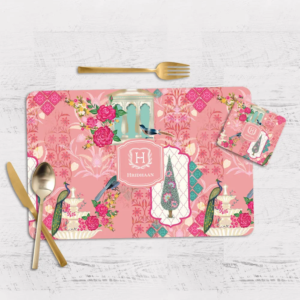 Koyal's Dream Tableware Set (4 Placemats & 4 Casters)