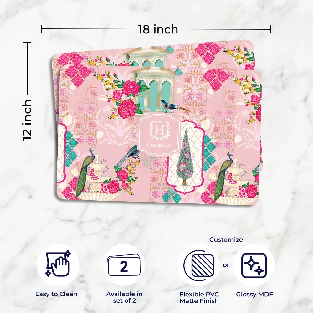 Koyal's Dream Tableware Set (4 Placemats & 4 Casters)