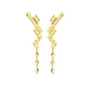 Large Yellow Gold Python Clip On Earring Climbers
