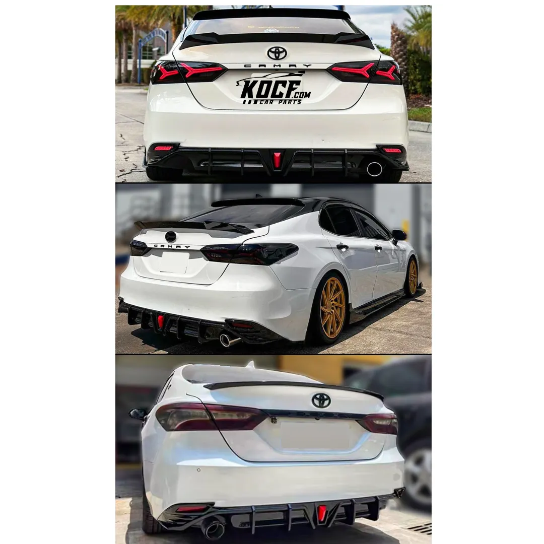 LE & XLE Rear Bumper Diffuser Gloss Black Body Kit Compatible For 2018-2024 Toyota Camry LE XLE - VIP Price Free Shipping Item