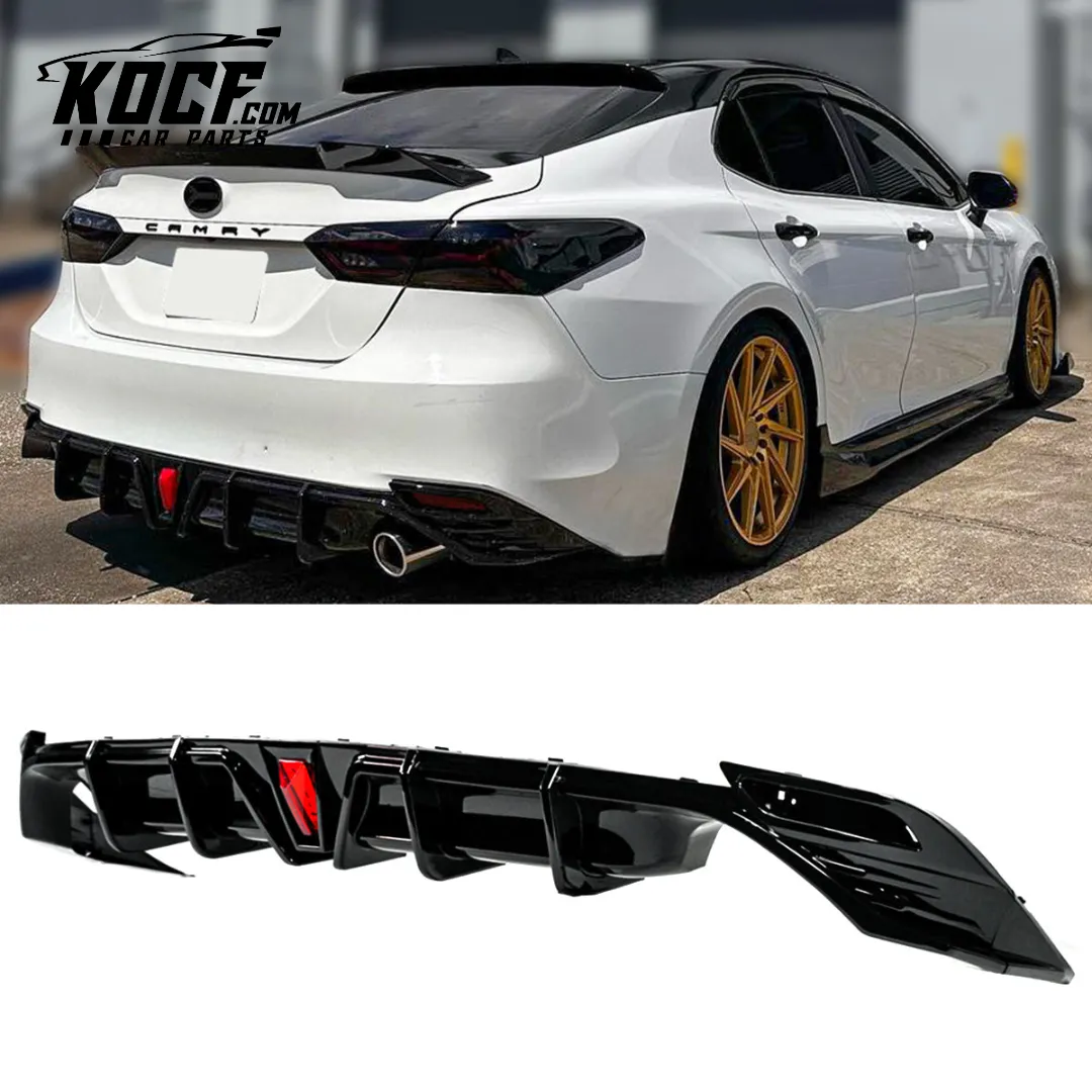 LE & XLE Rear Bumper Diffuser Gloss Black Body Kit Compatible For 2018-2024 Toyota Camry LE XLE - VIP Price Free Shipping Item