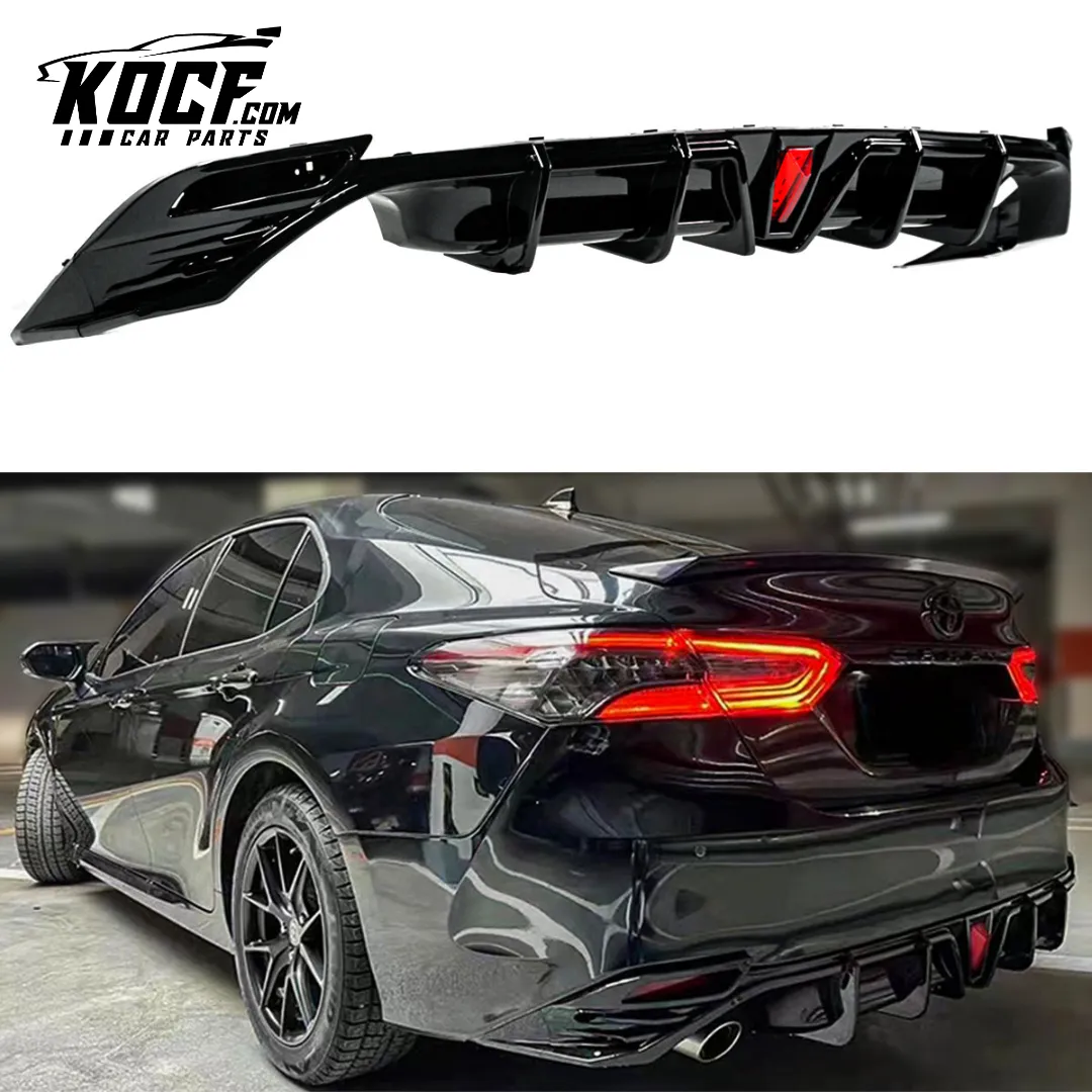 LE & XLE Rear Bumper Diffuser Gloss Black Body Kit Compatible For 2018-2024 Toyota Camry LE XLE - VIP Price Free Shipping Item