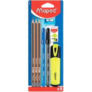 Maped Writing Set Assrtd items Blister Pack 8pcs