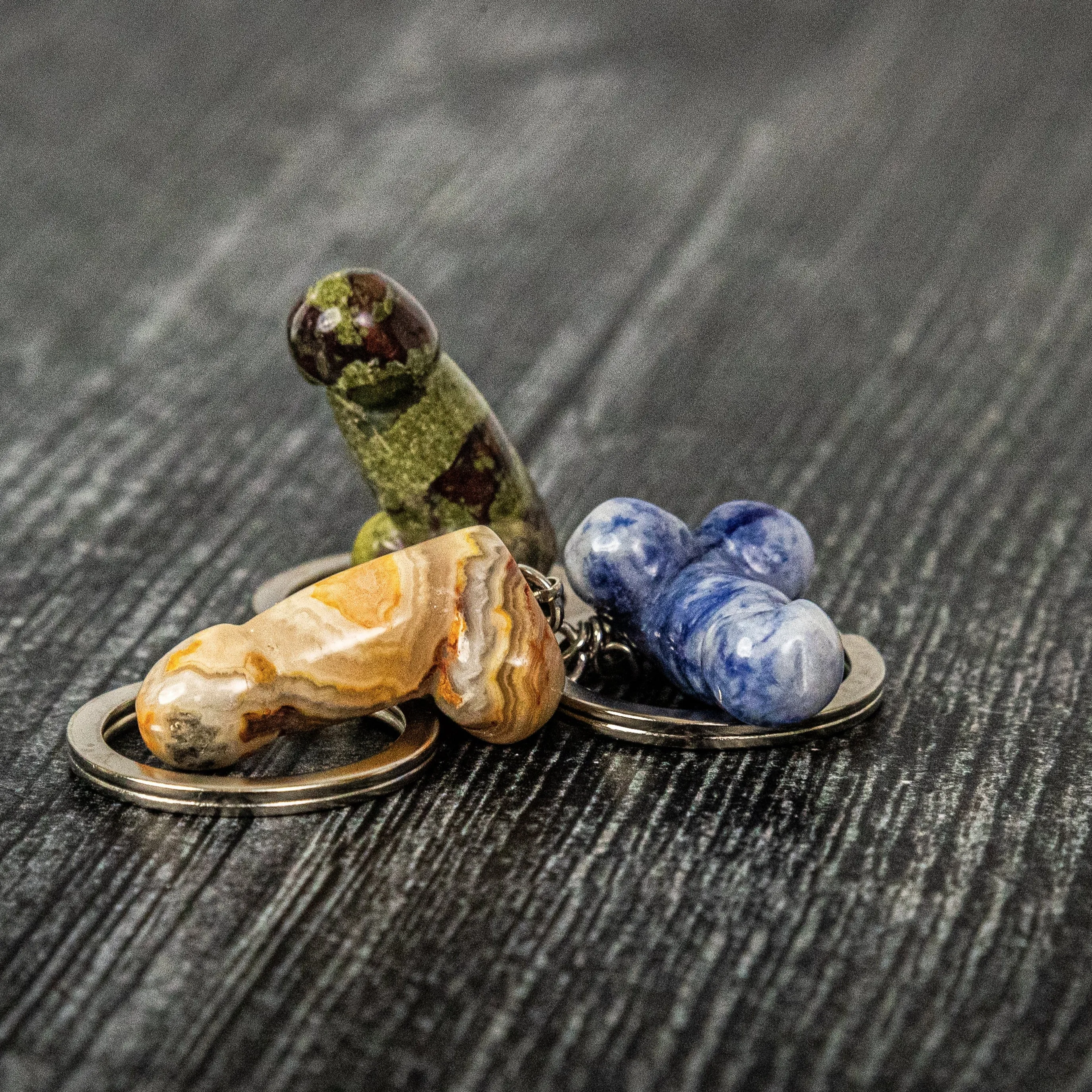 Mini Crystal Phallus Keychain