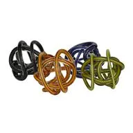 Multi Colored Glass Abstract Sculture - 4 Assorted - 5"W X 5"H