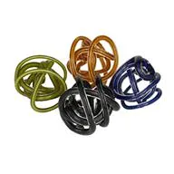 Multi Colored Glass Abstract Sculture - 4 Assorted - 5"W X 5"H