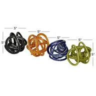 Multi Colored Glass Abstract Sculture - 4 Assorted - 5"W X 5"H