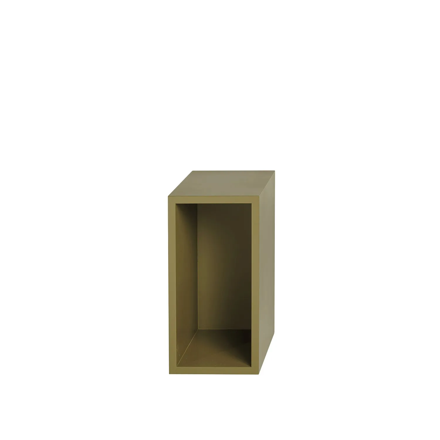 muuto | stacked storage system | bedside table config 1 | brown green