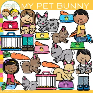 My Cute Pet Bunny Clip Art