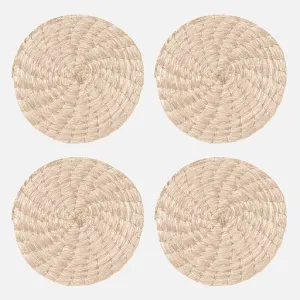 Natural Absorbent Drink Coasters 4 Set