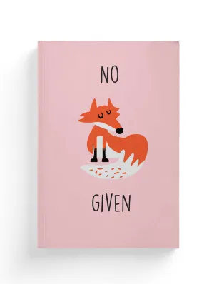 No Fox Given Minimalistic Composition Notebook