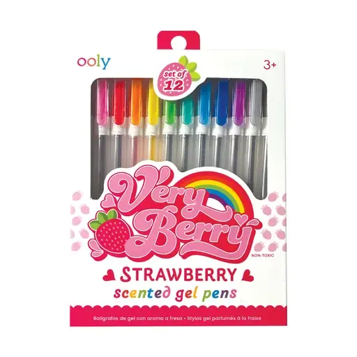 Ooly Very Berry Strawberry Scented Gel Pens