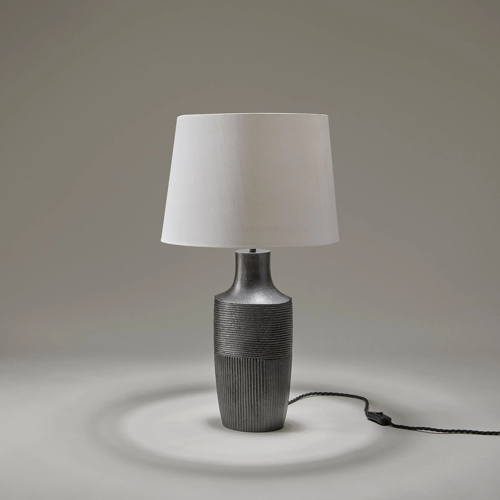 Ornate Vase Table Lamp - Pewter