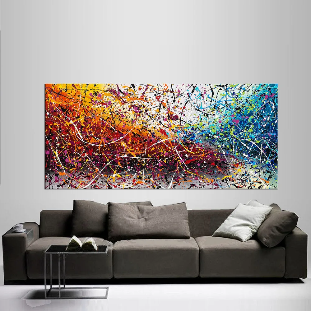 Painting Jackson Pollock Multiple Size Drip Style Abstract Art on Canvas, large Wall Art - Vintage Beauty 152