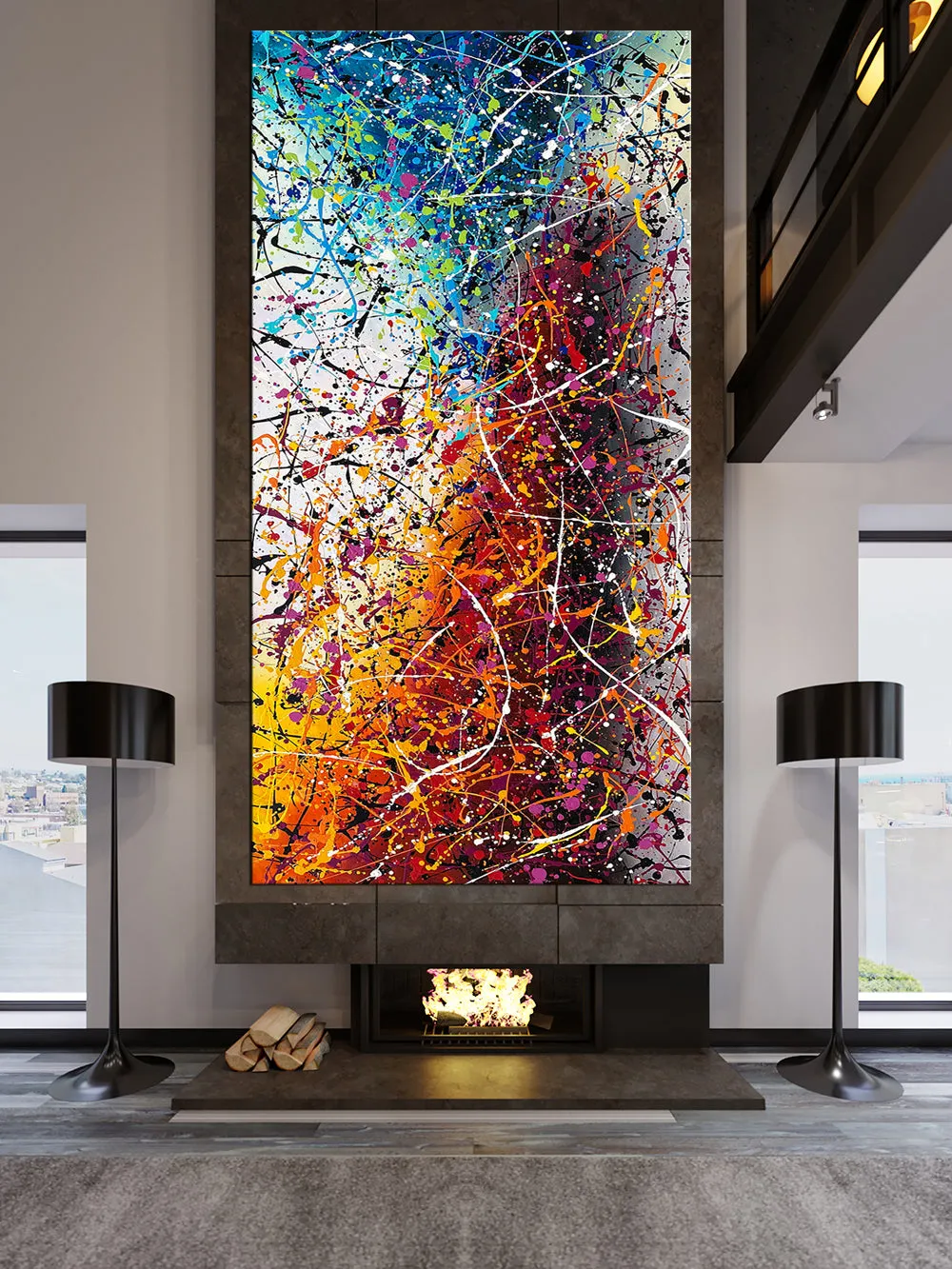 Painting Jackson Pollock Multiple Size Drip Style Abstract Art on Canvas, large Wall Art - Vintage Beauty 152