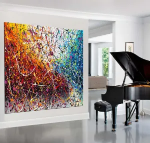 Painting Jackson Pollock Multiple Size Drip Style Abstract Art on Canvas, large Wall Art - Vintage Beauty 152