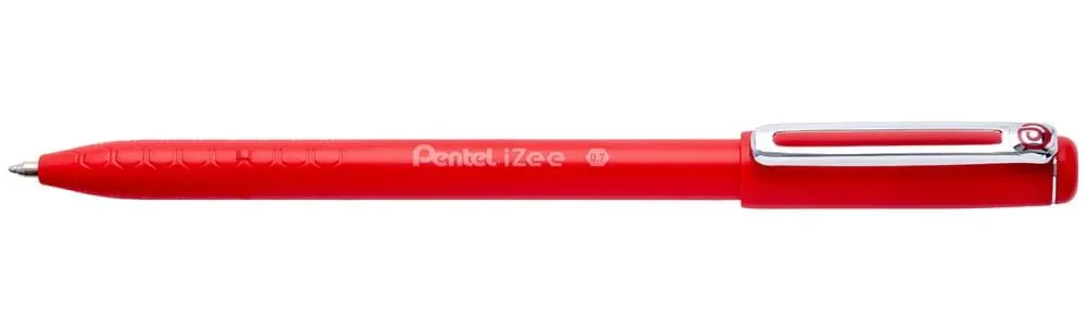 Pental Izee Retractable Ball Point Pen 0.7mm Red